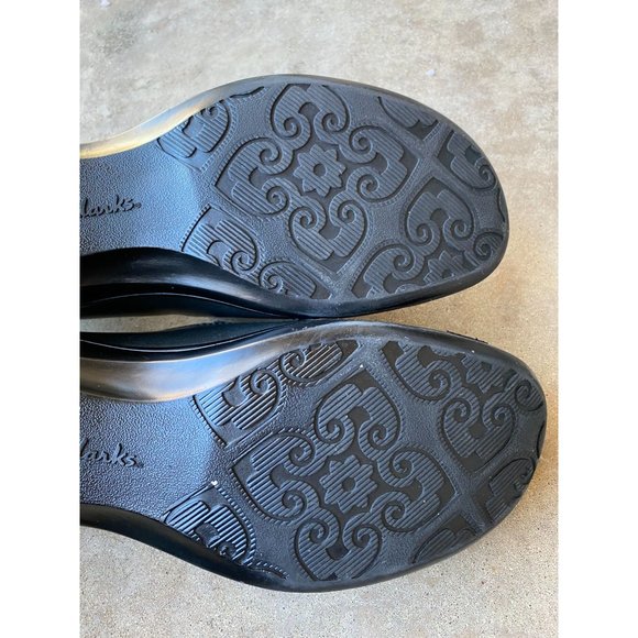 CLARKS WORK SHOE - Women - 7.5 - Black Leather - Loafers - Slip Resistant - Picture 3 of 14